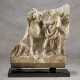 A FRAGMENTARY ROMAN MARBLE SARCOPHAGUS LID WITH A CIRCUS SCENE - photo 1