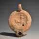 Ancient Roman Terracotta Oil Lamp With Centaur - фото 1
