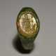 Ancient Roman Bronze Ring With Glass Intaglio - Foto 1