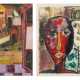 Muraina Oyelami (1940 Iragbiji, Nigeria). Paar Papierarbeiten, 'First Nigher' und abstrahierte Hausfassaden - Foto 1