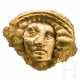 Goldblechapplik in Form eines Frauenkopfes, 4. - 3. Jhdt. v. Chr. - photo 1