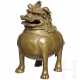 Bronzegefäß in Form eines Fo-Hundes, China, 1. Hälfte 20. Jhdt. - фото 1
