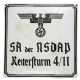 Haustafel "SA der NSDAP Reitersturm 4/11" - Foto 1