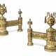 A PAIR OF LOUIS XVI-STYLE GILT BRONZE CHENETS - фото 1