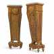 A MATCHED PAIR OF LOUIS XVI-STYLE ORMOLU-MOUNTED MAHOGANY AND PARQUETRY PEDESTALS - Foto 1