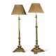 A PAIR OF LACQUERED-BRASS ADJUSTABLE STANDARD LAMPS - photo 1