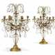 A PAIR OF LOUIS XVI-STYLE GILT-BRONZE AND ROCK-CRYSTAL CANDELABRA - фото 1