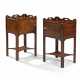 A MATCHED PAIR OF MAHOGANY BEDSIDE CUPBOARDS - фото 1