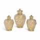 A SET OF THREE CHARLES II SILVER-GILT FURNISHING VASES AND COVERS - фото 1