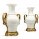 A PAIR OF FRENCH ORMOLU-MOUNTED WHITE MARBLE VASES - photo 1