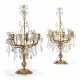 A PAIR OF LOUIS XIV-STYLE GILT-BRONZE AND ROCK-CRYSTAL SIX-LIGHT CANDELABRA - photo 1