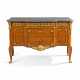 A LATE LOUIS XV ORMOLU-MOUNTED TULIPWOOD, AMARANTH AND PARQUETRY BREAKFRONT COMMODE - photo 1
