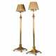 A PAIR OF LACQUERED BRASS TELESCOPIC STANDARD LAMPS - photo 1