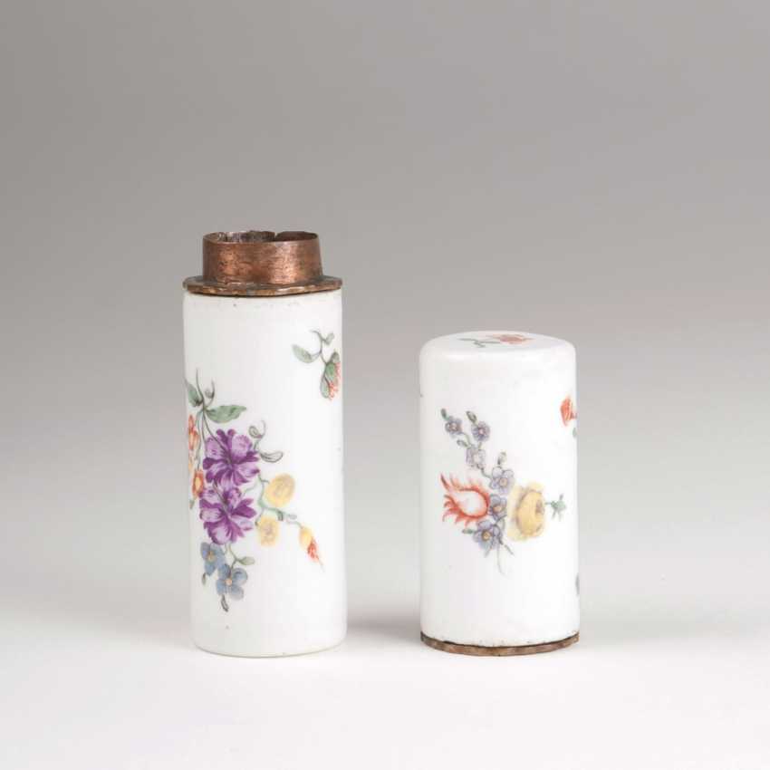 Auction Lot 352 Porcelain Needle Case With Flower Painting From