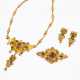 Gemstone set: necklace, earrings and brooch - Foto 1