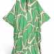 A GREEN, WHITE AND TAN PRINTED COTTON CAFTAN - фото 1