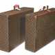 A PAIR OF BROWN MONOGRAM CANVAS HARDSIDED SUITCASES - photo 1