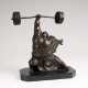 Bronze-Skulptur 'Gewichtheber'. Wu Yao , tätig um 2000 - Foto 1