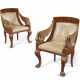 A PAIR OF EMPIRE STYLE MAHOGANY AND PARCEL-GILT ARMCHAIRS - photo 1