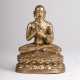 Feine feuervergoldete Bronze eines sitzenden Lama - Foto 1