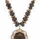 MULTI-GEM AND SMOKY QUARTZ PENDANT NECKLACE - photo 1