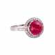 Art Deco ring with ruby cabochon ca. 4 ct, - Foto 1