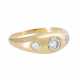 Ring with 3 diamonds total ca. 0,6 ct, - Foto 1