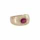 Ring with ruby and diamonds - Foto 1