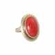 Ring with Mediterranean coral - photo 1