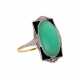 Art Deco ring with chrysoprase, - Foto 1