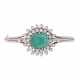 Brooch with emerald cabochon ca. 11 ct - photo 1