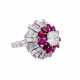 RENÉ KERN ring with rubies and diamonds totaling approx. 3.9 ct, - photo 1