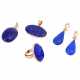 Convolute 4-piece, lapis lazuli jewelry, - photo 1