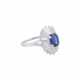 Ring with sapphire ca. 1,3 ct and diamonds - Foto 1