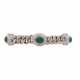 Bracelet with 5 emerald cabochons and diamonds - фото 1