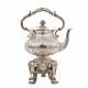 CHRISTOFLE PARIS, teapot on rechaud, silver plated, around 1860, - photo 1