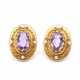 Amethyst Pearl Ear Clips - photo 1