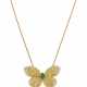 VAN CLEEF & ARPELS COLORED DIAMOND, DIAMOND AND EMERALD BUTTERFLY PENDANT NECKLACE-BROOCH - Foto 1