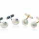 NO RESERVE | TRIANON TWO PAIRS OF MULTI-GEM CUFFLINKS - photo 1