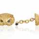 NO RESERVE | TIFFANY & CO. SAPPHIRE AND GOLD OWL CUFFLINKS - Foto 1