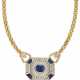 NO RESERVE | SAPPHIRE, ROCK CRYSTAL AND DIAMOND NECKLACE - фото 1