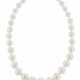 NO RESERVE | CULTURED PEARL AND DIAMOND NECKLACE - Foto 1