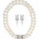 NO RESERVE | SET OF CULTURED PEARL AND DIAMOND JEWELRY - фото 1