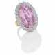 PINK TOPAZ AND DIAMOND RING - фото 1