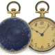 Anhängeuhr/Taschenuhr: exquisite ‘’BELLE EPOQUE’’ Gold/Emaille-Uhr, Boucheron Paris, um 1900 - Foto 1