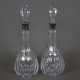 Zwei Glaskaraffen mit Silbermontierung und Flaschenanhängern - photo 1