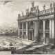 GIOVANNI BATTISTA PIRANESI 1720 Venedig - 1778 Rom 'VEDUTA DELLA FACCIATA DELLA BASILICA DI S. GIOVANNI LATERANO, ARCHITETTURA DI ALESSANDRO GALLILEI (...)' - Foto 1