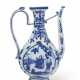 AN UNUSUAL BLUE AND WHITE PEAR-SHAPED EWER - photo 1