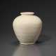 A GLAZED WHITE WARE JAR - photo 1