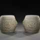 A RARE PAIR OF IMPERIAL CARVED WHITE MARBLE DRUM STOOLS - фото 1
